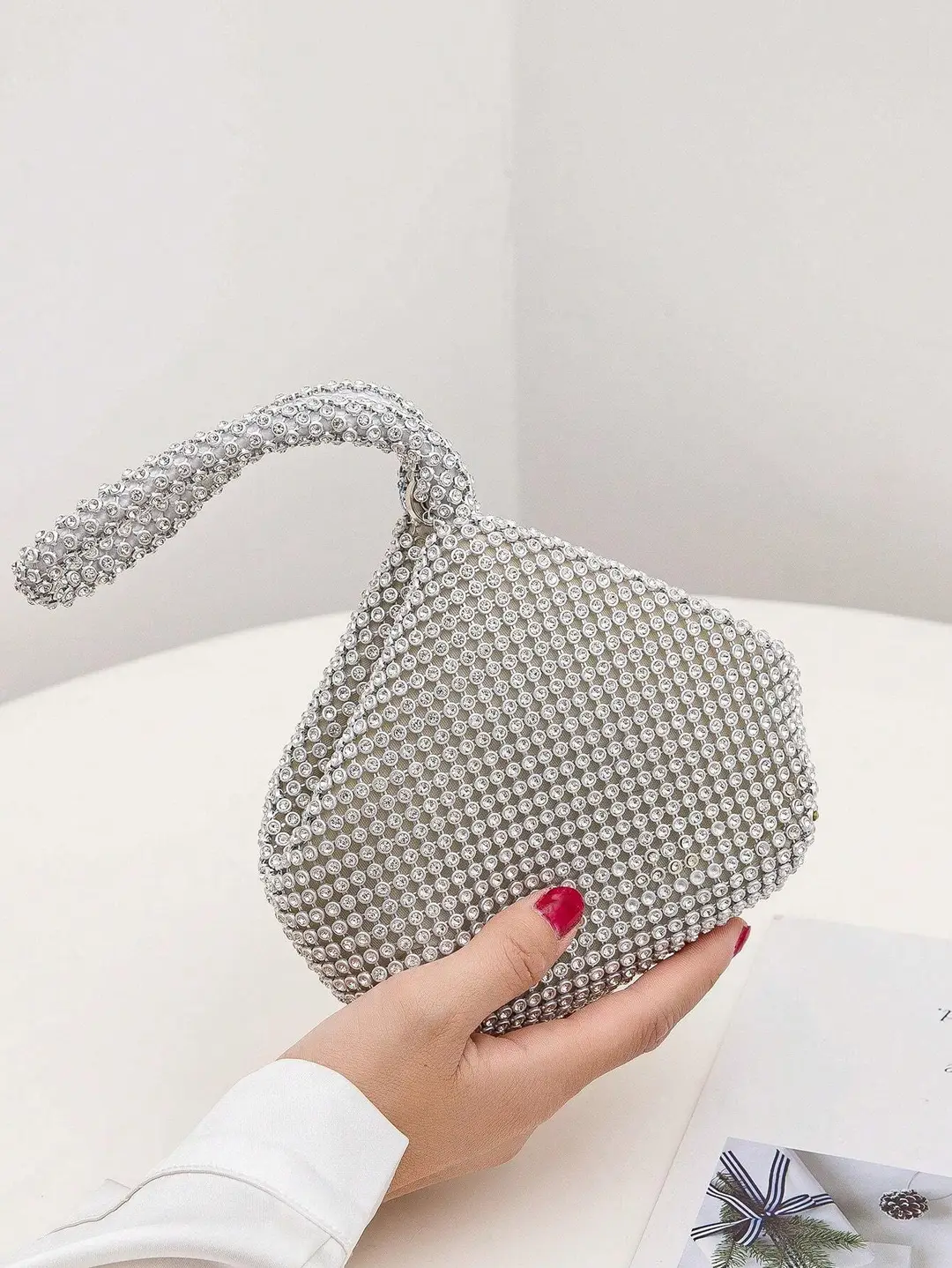 Factory Direct Sales Cross-Border Diamond-Encrusted Evening Bag, Handmade Rhinestone Mine Evening Bag, Clutch Bag, Banquet Bag, Women's Handbag — feature 9