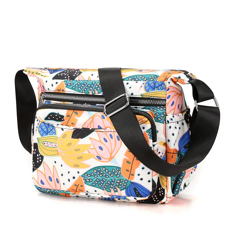 Printed Waterproof Multi-Compartment Women's Crossbody Bag - Image 13