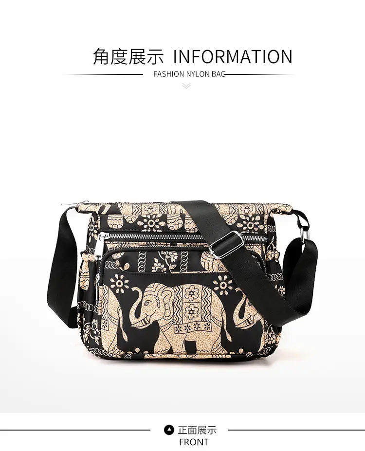 Printed Waterproof Multi-Compartment Women's Crossbody Bag — feature 11