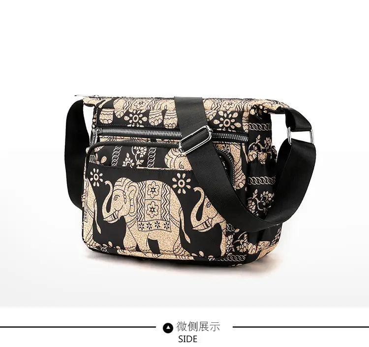 Printed Waterproof Multi-Compartment Women's Crossbody Bag — feature 12