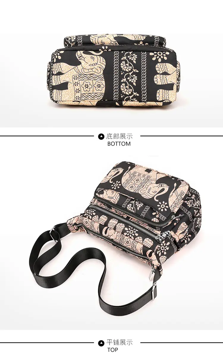 Printed Waterproof Multi-Compartment Women's Crossbody Bag — feature 15