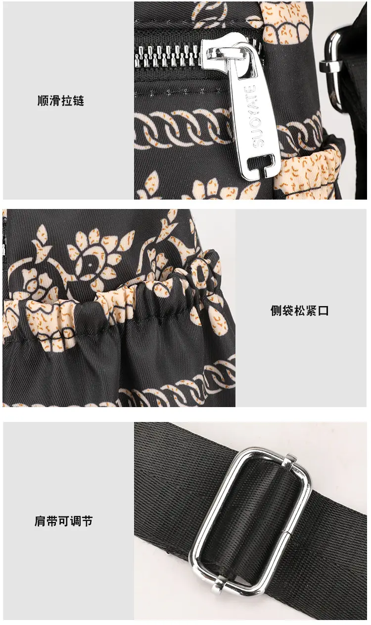 Printed Waterproof Multi-Compartment Women's Crossbody Bag — feature 17