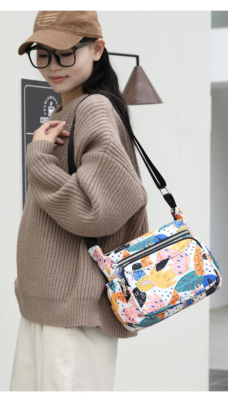 Printed Waterproof Multi-Compartment Women's Crossbody Bag — feature 21