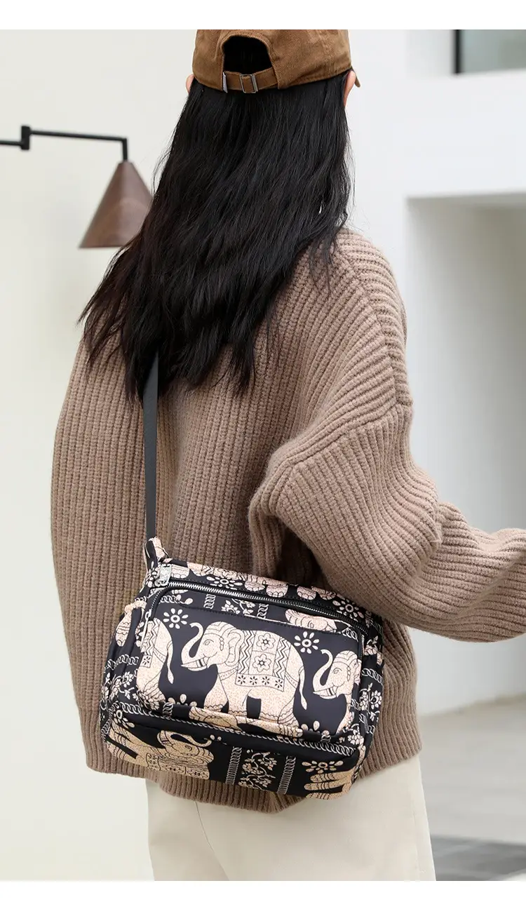 Printed Waterproof Multi-Compartment Women's Crossbody Bag — feature 24