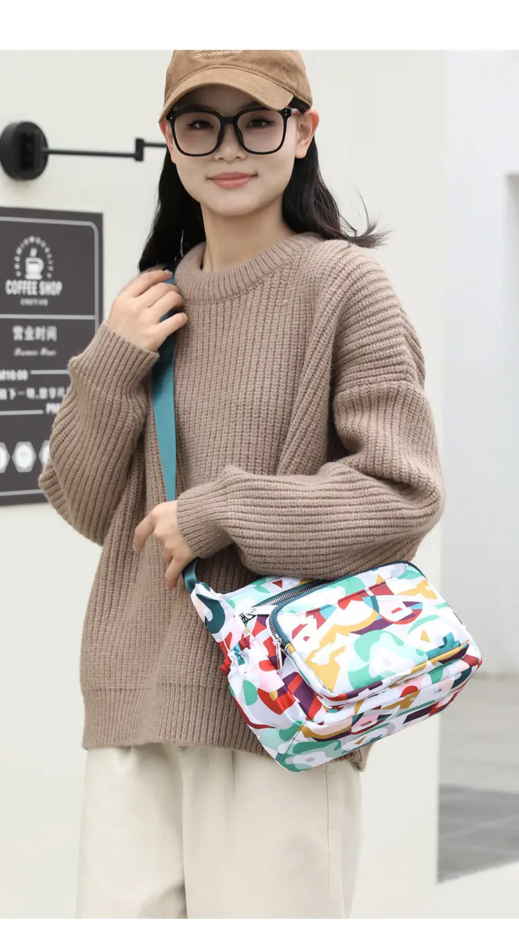 Printed Waterproof Multi-Compartment Women's Crossbody Bag — feature 25