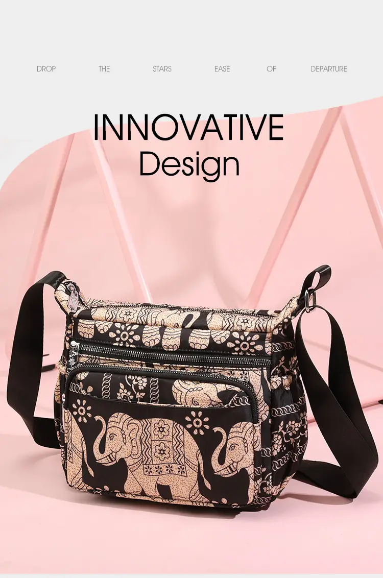 Printed Waterproof Multi-Compartment Women's Crossbody Bag — feature 4