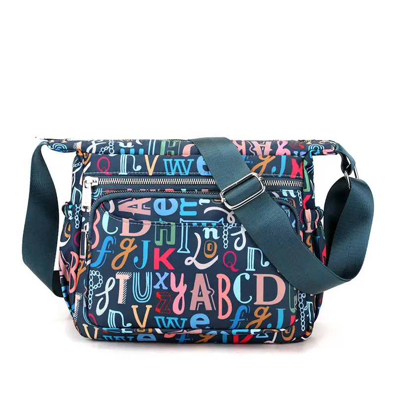 Printed Waterproof Multi-Compartment Women's Crossbody Bag - Image 3