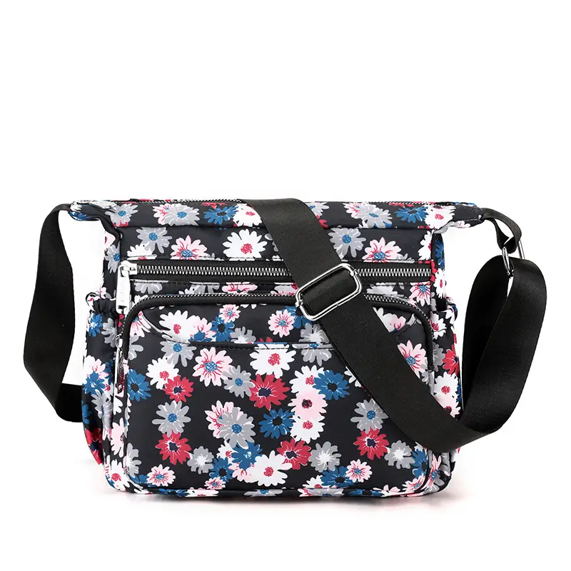 Printed Waterproof Multi-Compartment Women's Crossbody Bag - Image 4