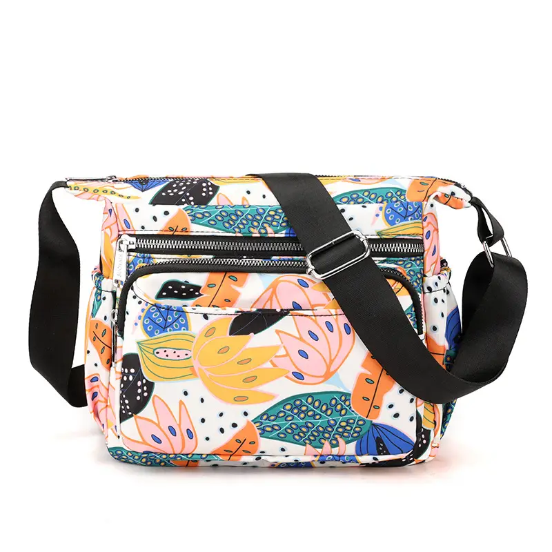 Printed Waterproof Multi-Compartment Women's Crossbody Bag - Image 5
