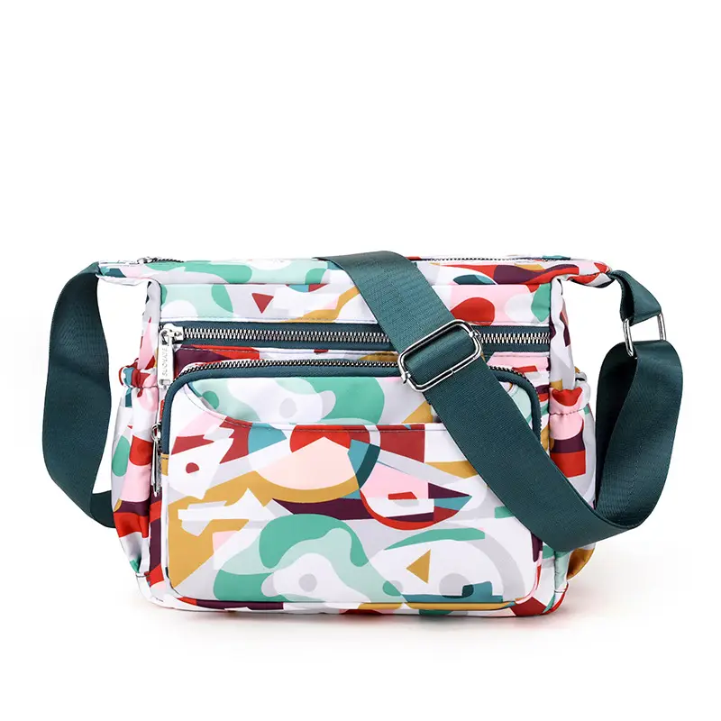 Printed Waterproof Multi-Compartment Women's Crossbody Bag - Image 6