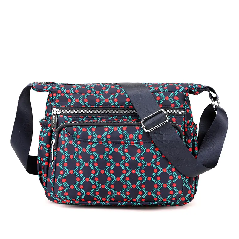 Printed Waterproof Multi-Compartment Women's Crossbody Bag - Image 7