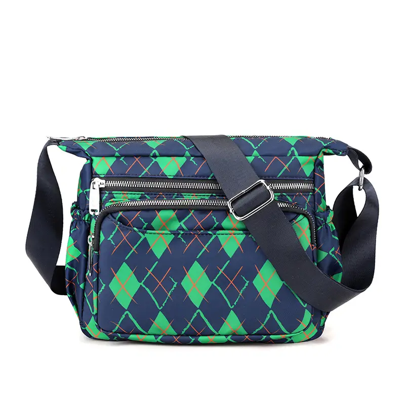 Printed Waterproof Multi-Compartment Women's Crossbody Bag - Image 8