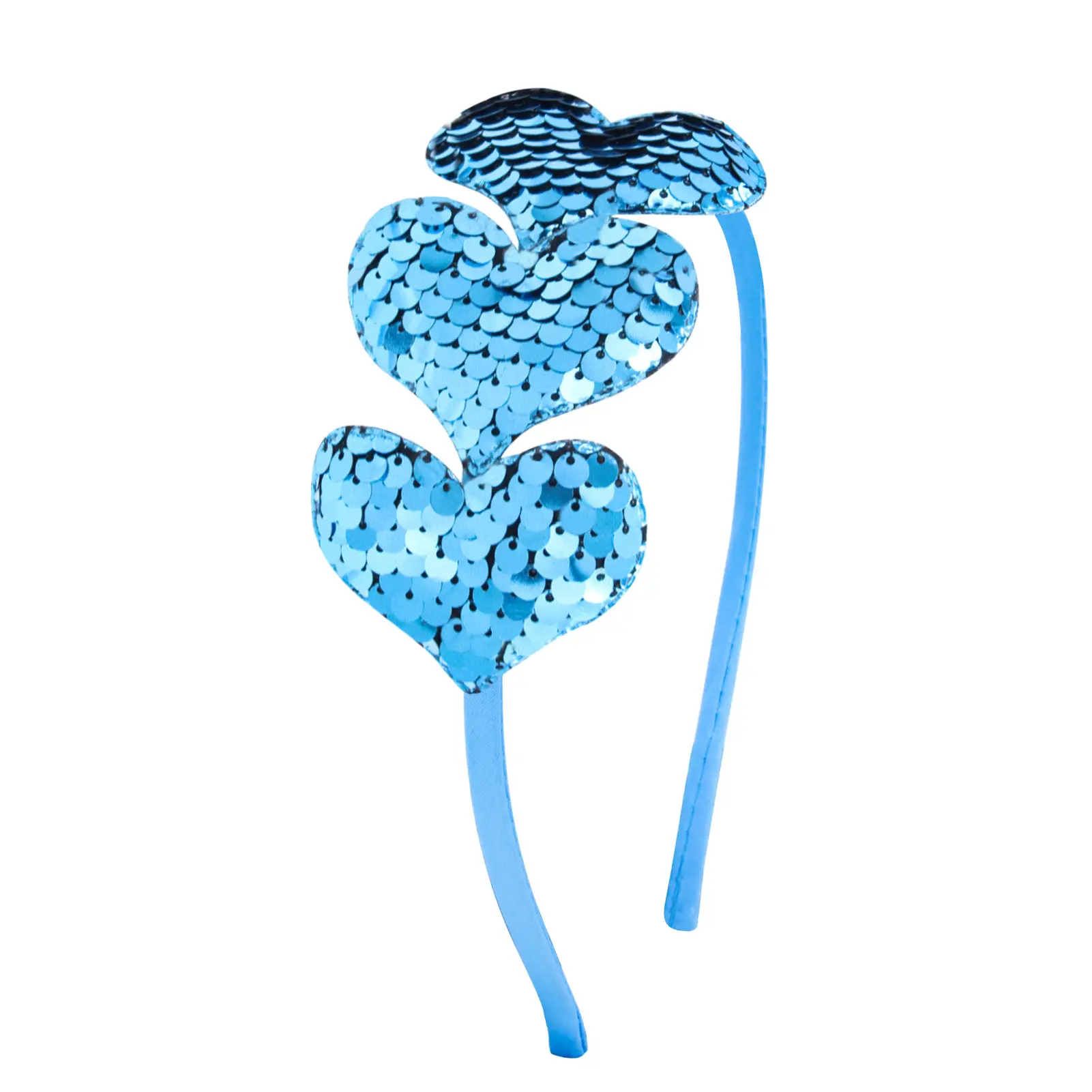 Colorful Sequin Heart Headband 14cm Lightweight - Image 2