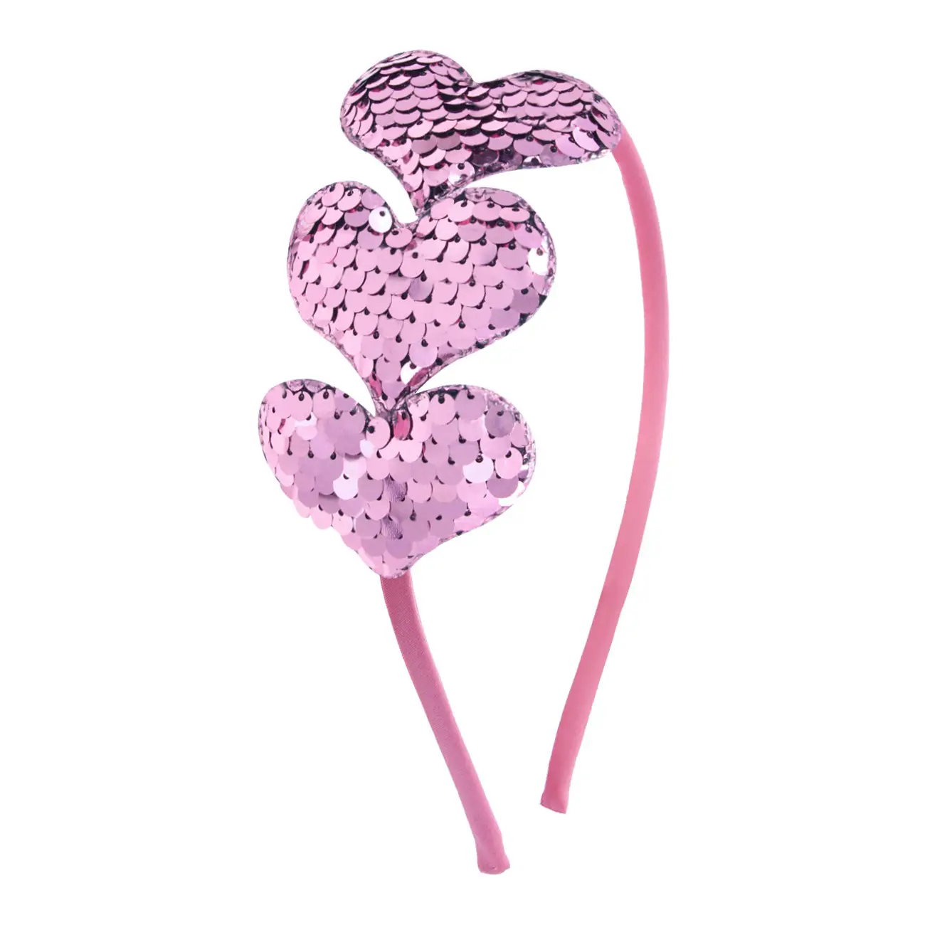 Colorful Sequin Heart Headband 14cm Lightweight - Image 4