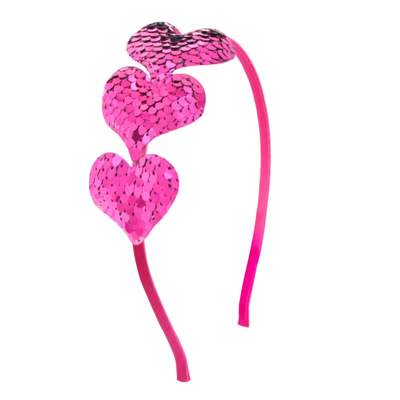 Colorful Sequin Heart Headband 14cm Lightweight - Image 5