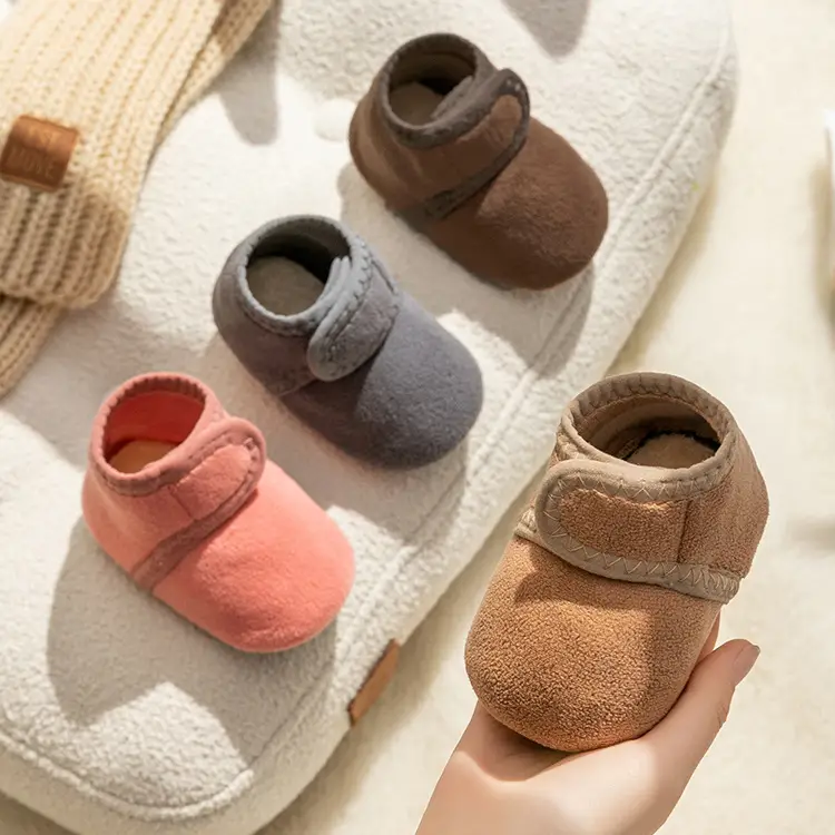 Baby Fleece Slip-On Socks Winter Warm Multi Color