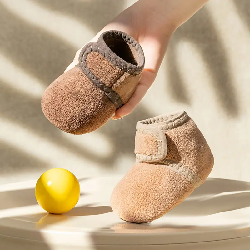 Baby Fleece Slip-On Socks Winter Warm Multi Color