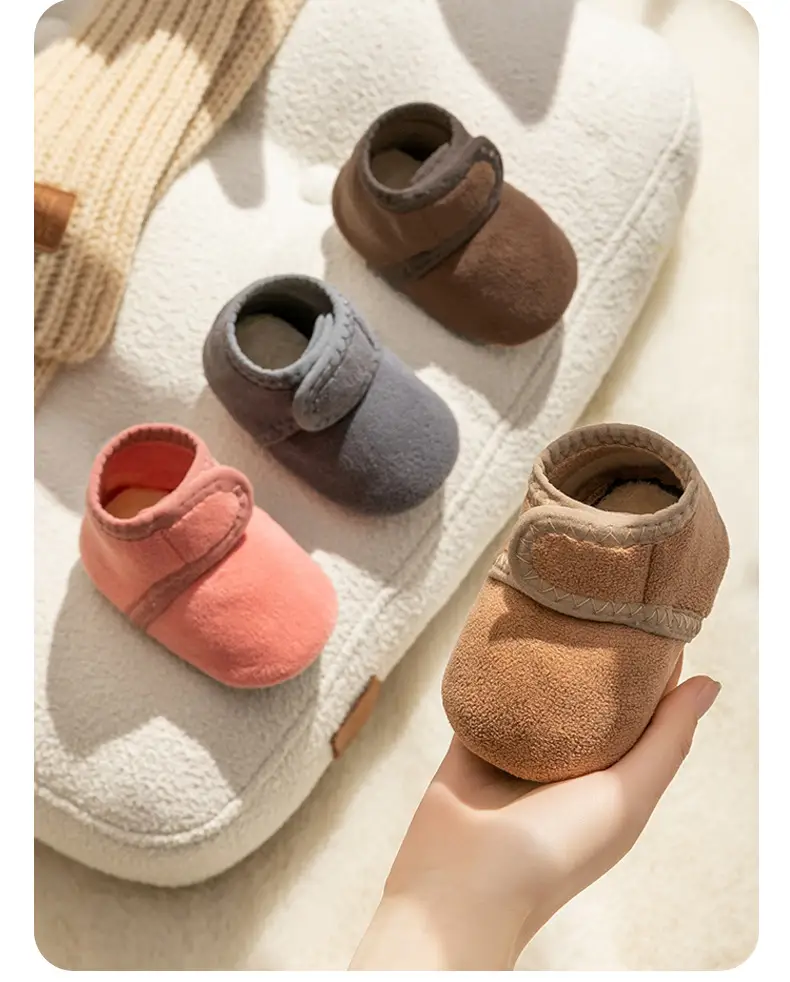 Baby Fleece Slip-On Socks Winter Warm Multi Color — feature 10