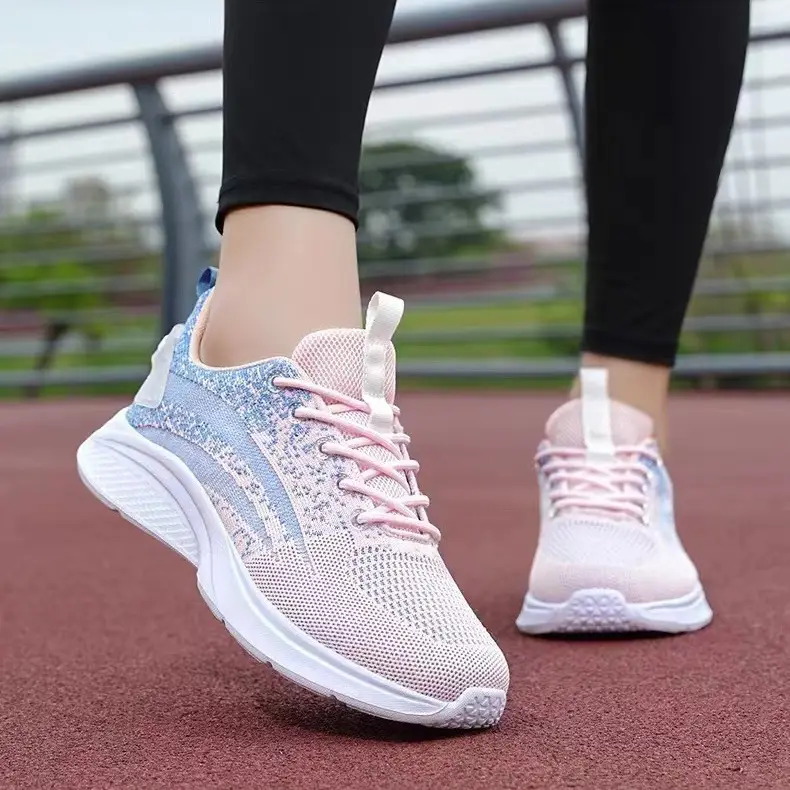Foreign trade women's shoes thick-soled fashion simple breathable tide running shoes comfortable high light sneaker women wholesale