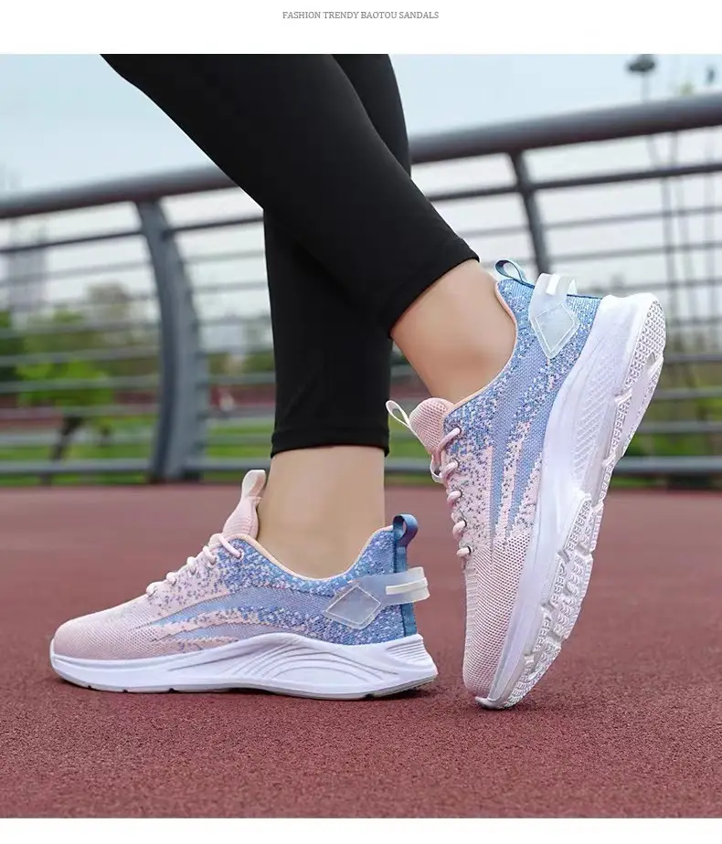 Foreign trade women's shoes thick-soled fashion simple breathable tide running shoes comfortable high light sneaker women wholesale — feature 28