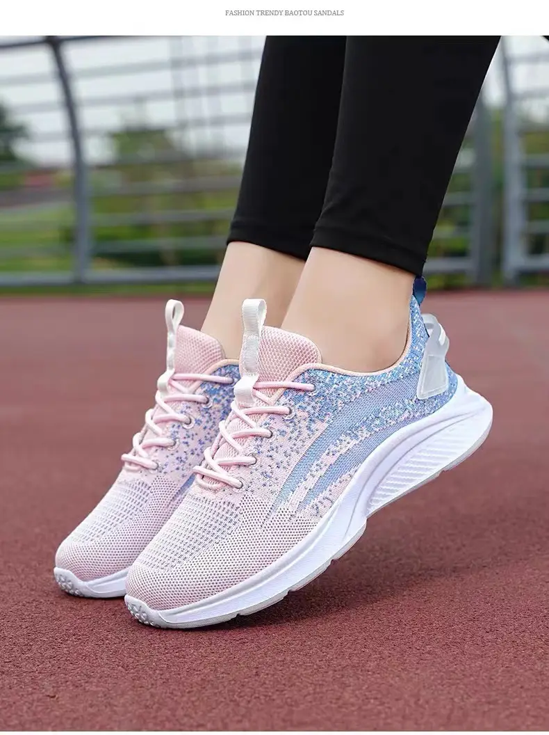 Foreign trade women's shoes thick-soled fashion simple breathable tide running shoes comfortable high light sneaker women wholesale — feature 34