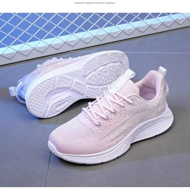 Foreign trade women's shoes thick-soled fashion simple breathable tide running shoes comfortable high light sneaker women wholesale — feature 38