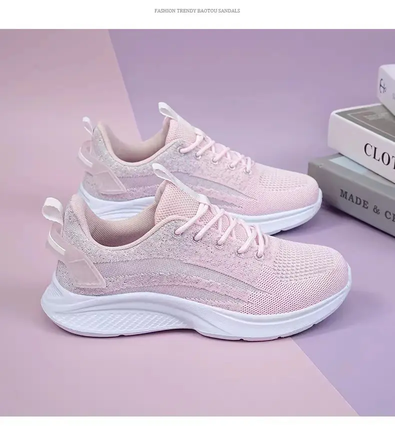 Foreign trade women's shoes thick-soled fashion simple breathable tide running shoes comfortable high light sneaker women wholesale