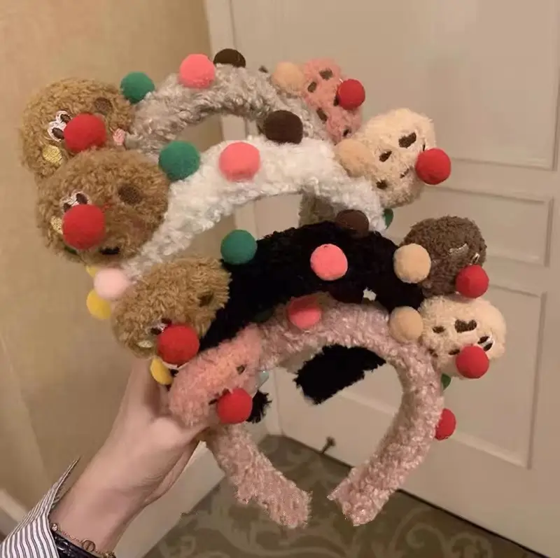 Plush Cookie Headband for Girls Autumn Winter