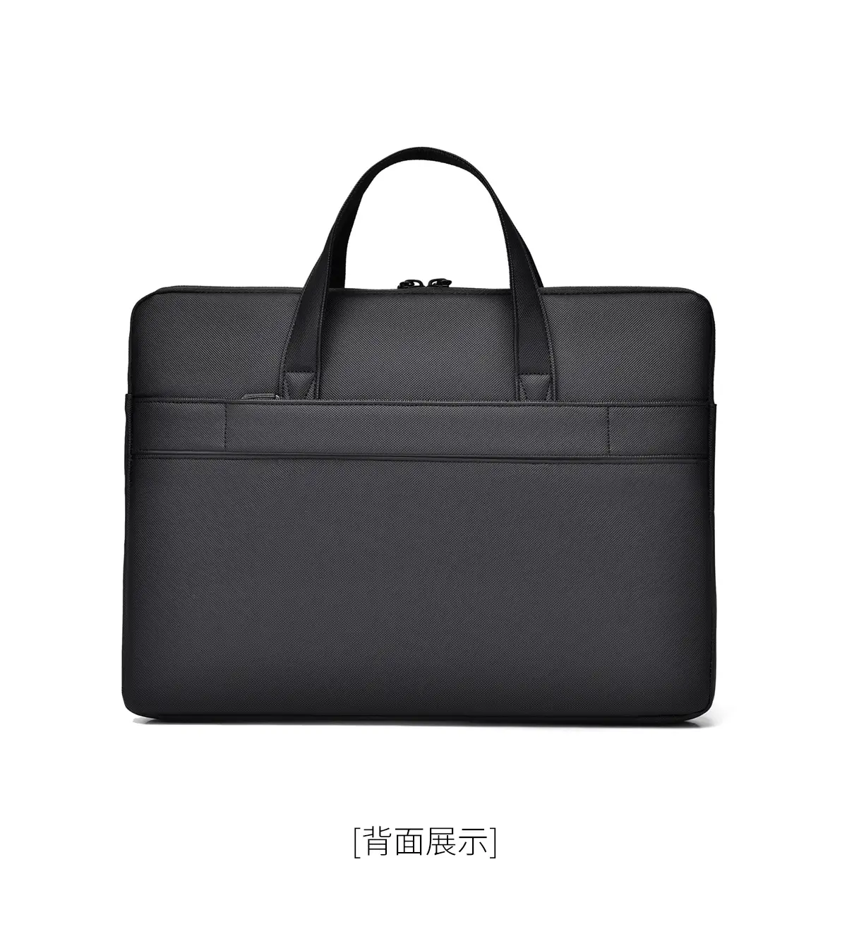 Men's Grey Leather Laptop Bag with Strap — feature 23