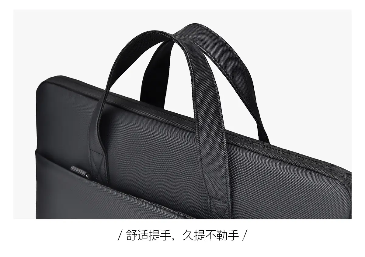 Men's Grey Leather Laptop Bag with Strap — feature 27
