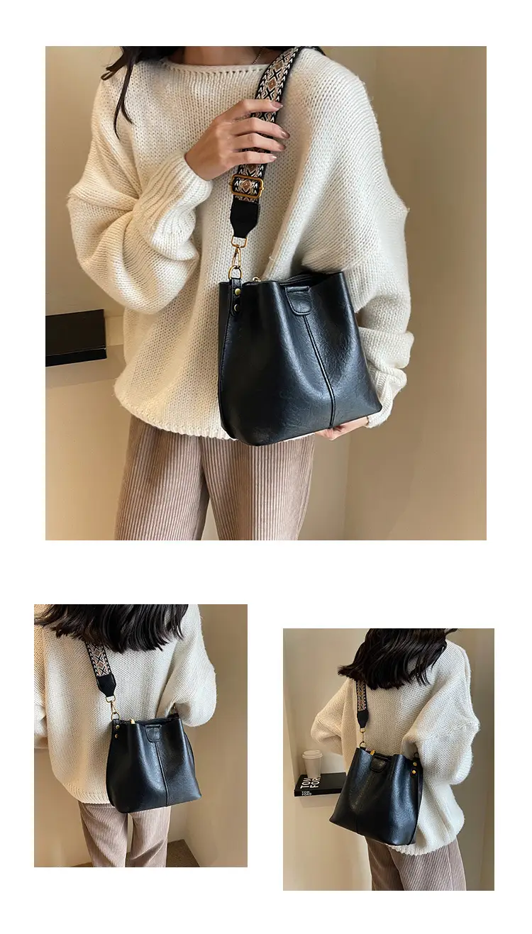 Women Bucket Bag Retro Niche Design 2023 — feature 10
