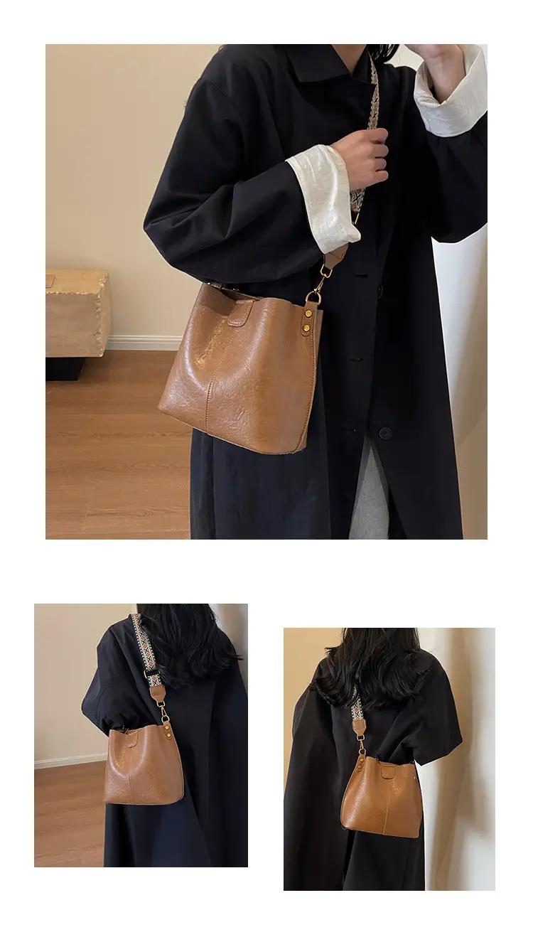 Women Bucket Bag Retro Niche Design 2023 — feature 11