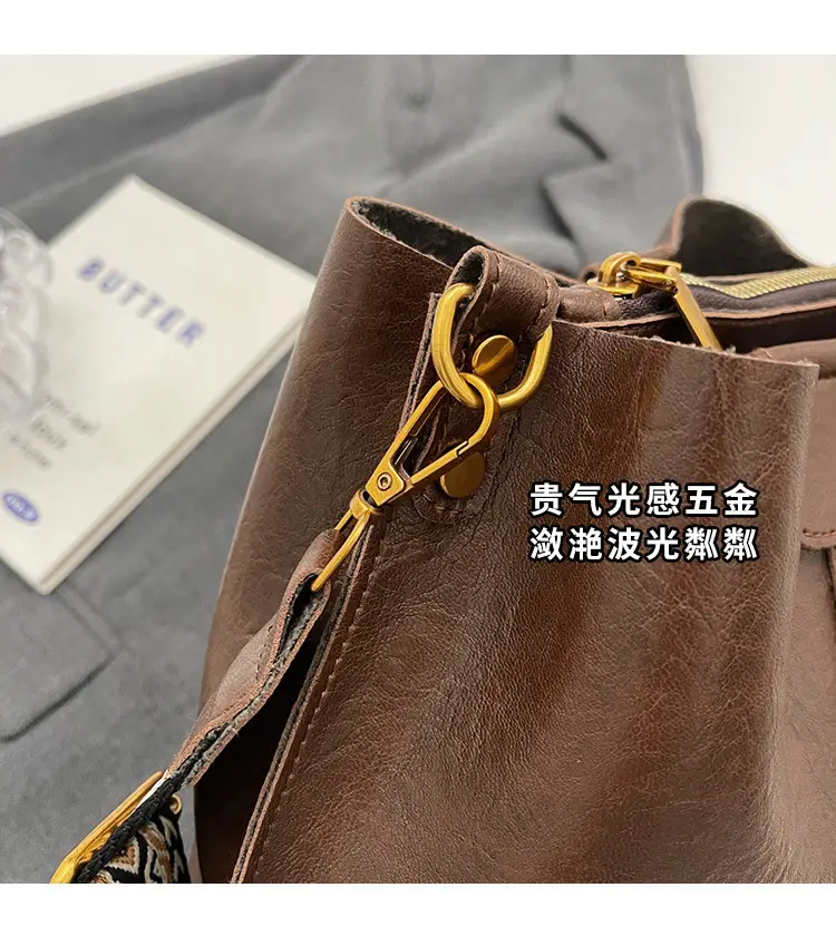 Women Bucket Bag Retro Niche Design 2023 — feature 4