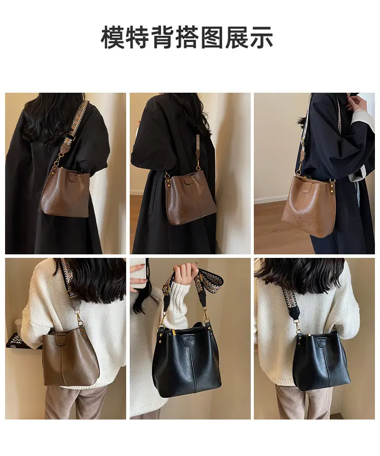 Women Bucket Bag Retro Niche Design 2023 — feature 8