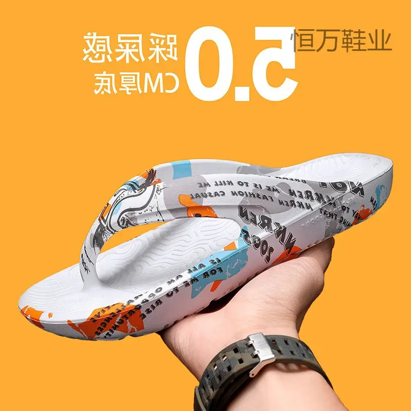 Men's flip flops from Fujian manufacturers summer outdoor wear non-slip trendy flip-flops sports casual platform fans - Image 5