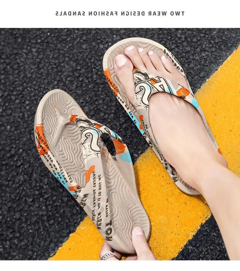 Men's flip flops from Fujian manufacturers summer outdoor wear non-slip trendy flip-flops sports casual platform fans — feature 10