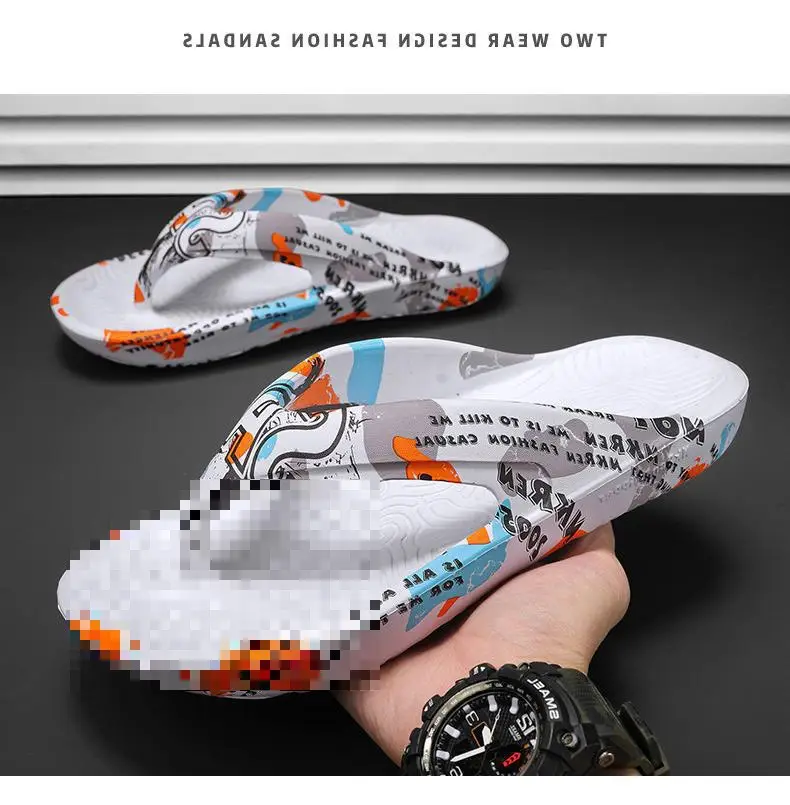 Men's flip flops from Fujian manufacturers summer outdoor wear non-slip trendy flip-flops sports casual platform fans — feature 12
