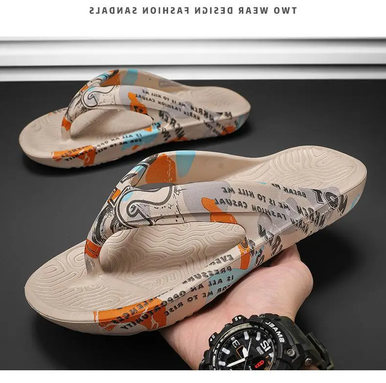 Men's flip flops from Fujian manufacturers summer outdoor wear non-slip trendy flip-flops sports casual platform fans — feature 16