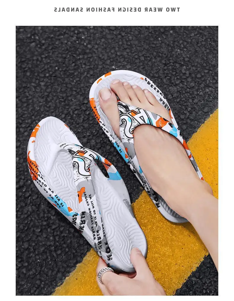 Men's flip flops from Fujian manufacturers summer outdoor wear non-slip trendy flip-flops sports casual platform fans — feature 6