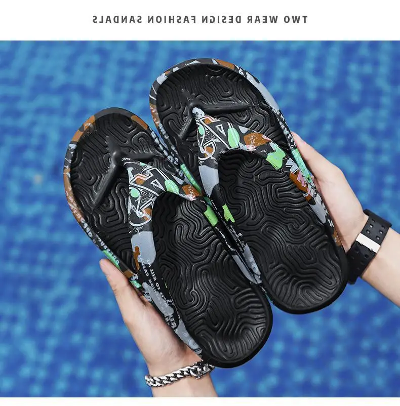Men's flip flops from Fujian manufacturers summer outdoor wear non-slip trendy flip-flops sports casual platform fans — feature 7
