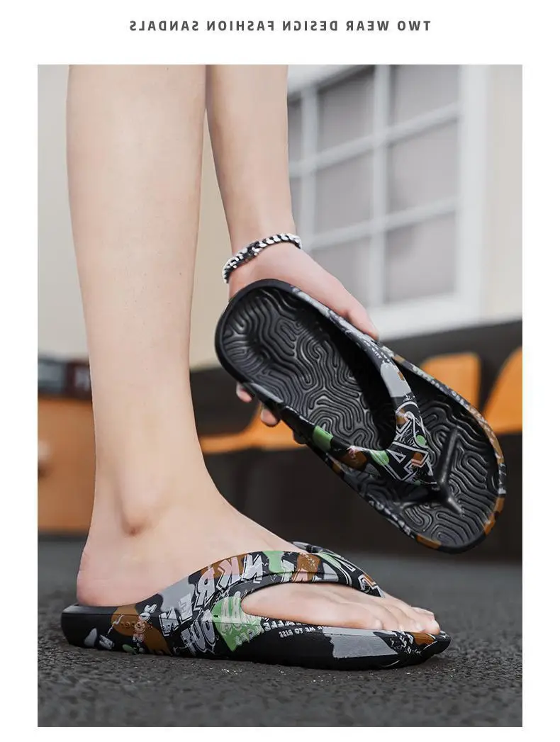Men's flip flops from Fujian manufacturers summer outdoor wear non-slip trendy flip-flops sports casual platform fans — feature 8