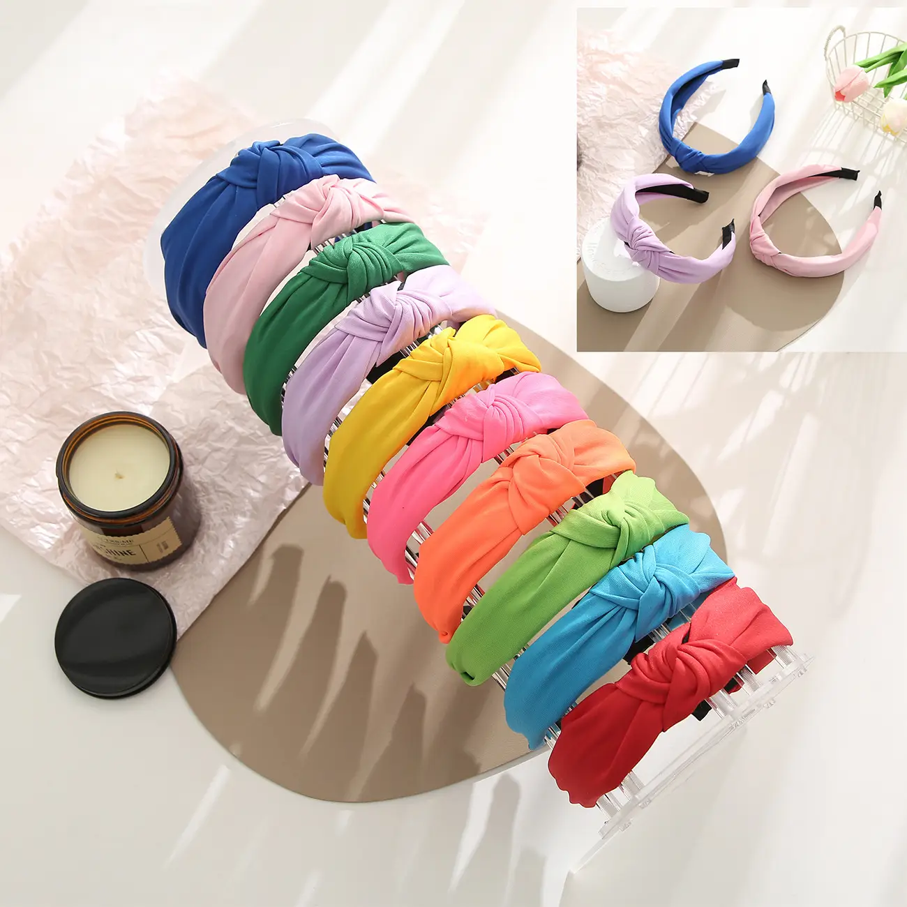 New Knotted Headband Women's Fresh Colorful Fabric - Image 13