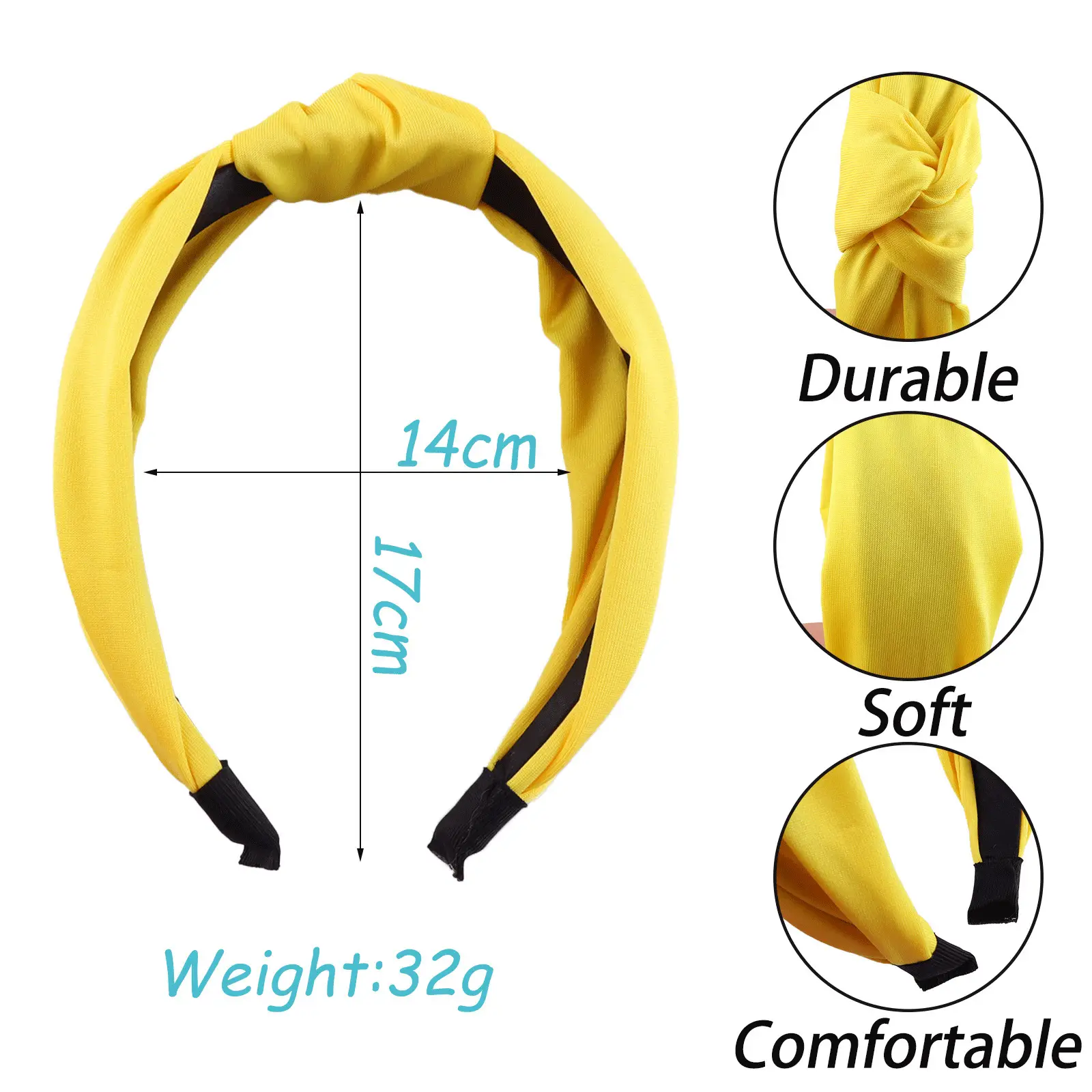 New Knotted Headband Women's Fresh Colorful Fabric - Image 15