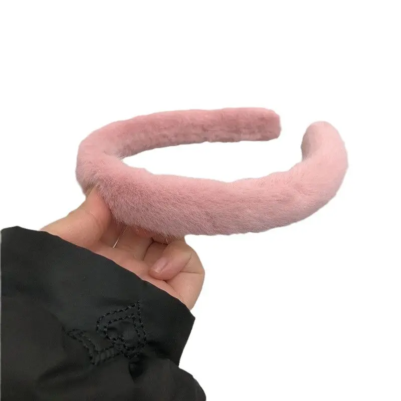 Candy Color Plush Headband for Women Winter Use - Image 11