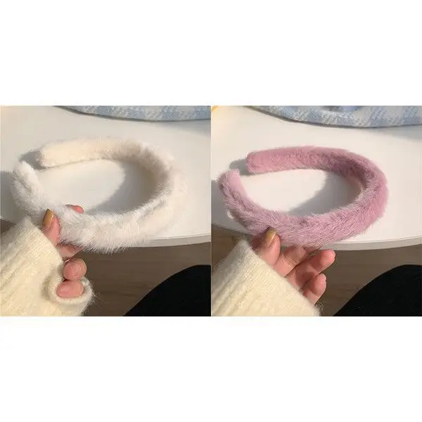 Candy Color Plush Headband for Women Winter Use — feature 4
