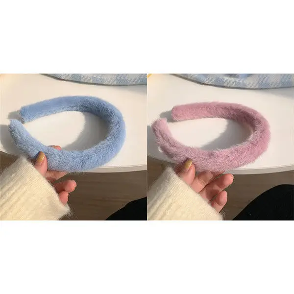 Candy Color Plush Headband for Women Winter Use — feature 6