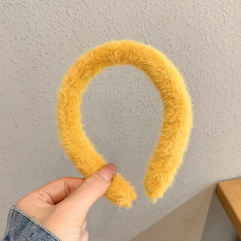 Candy Color Plush Headband for Women Winter Use - Image 6