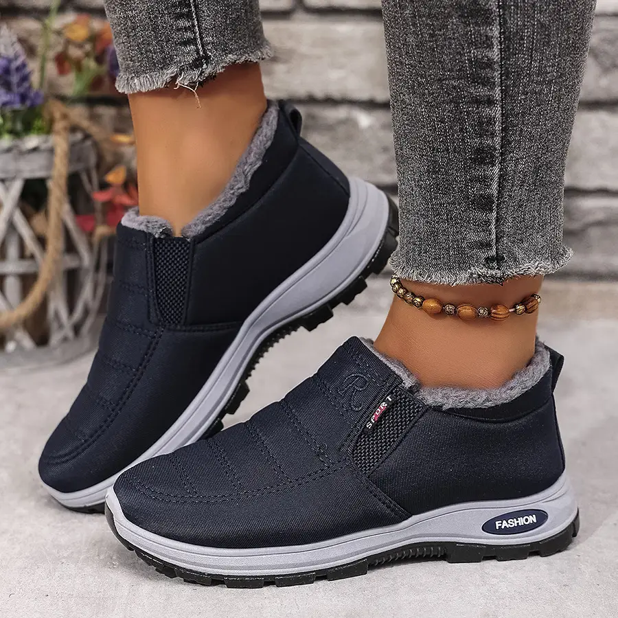 Middle-Aged and Elderly Cotton Shoes for Men and Women, Fleece-Lined Old Beijing Cloth Shoes, Thickened and Warm, Women's Low-Top Cold-Proof, Same Style as Export Models - Image 7