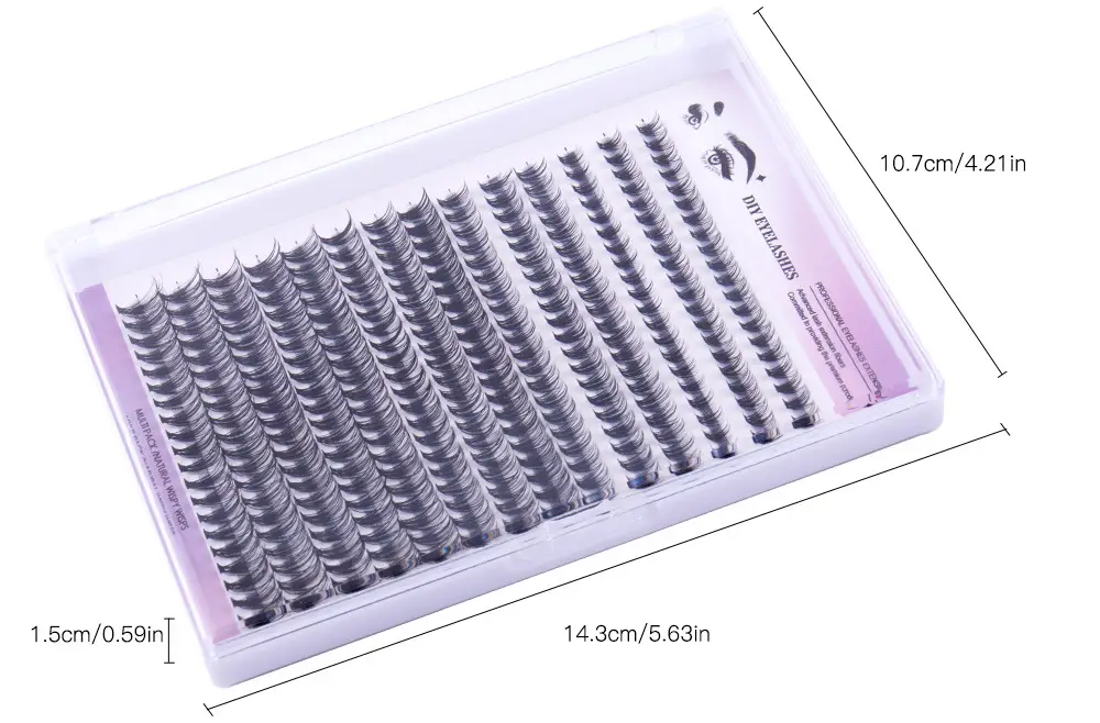 30P D-Curved False Eyelashes 8-16mm DIY Grafted — feature 9