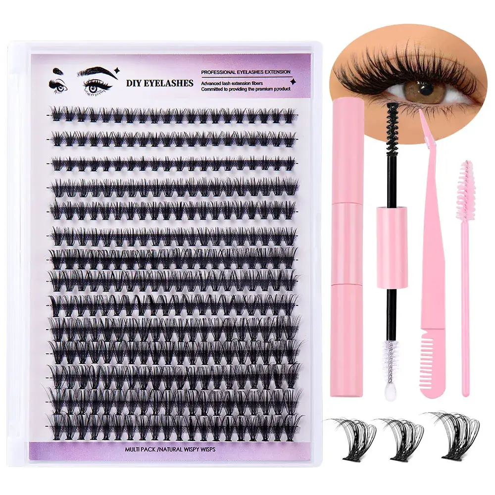 30P D-Curved False Eyelashes 8-16mm DIY Grafted